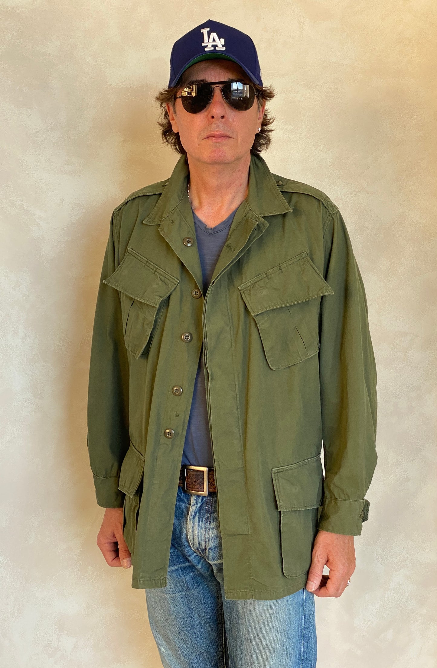 Med reg. Authentic 1966 2nd Pattern US Army Vintage tropical Vietnam  jungle jacket.