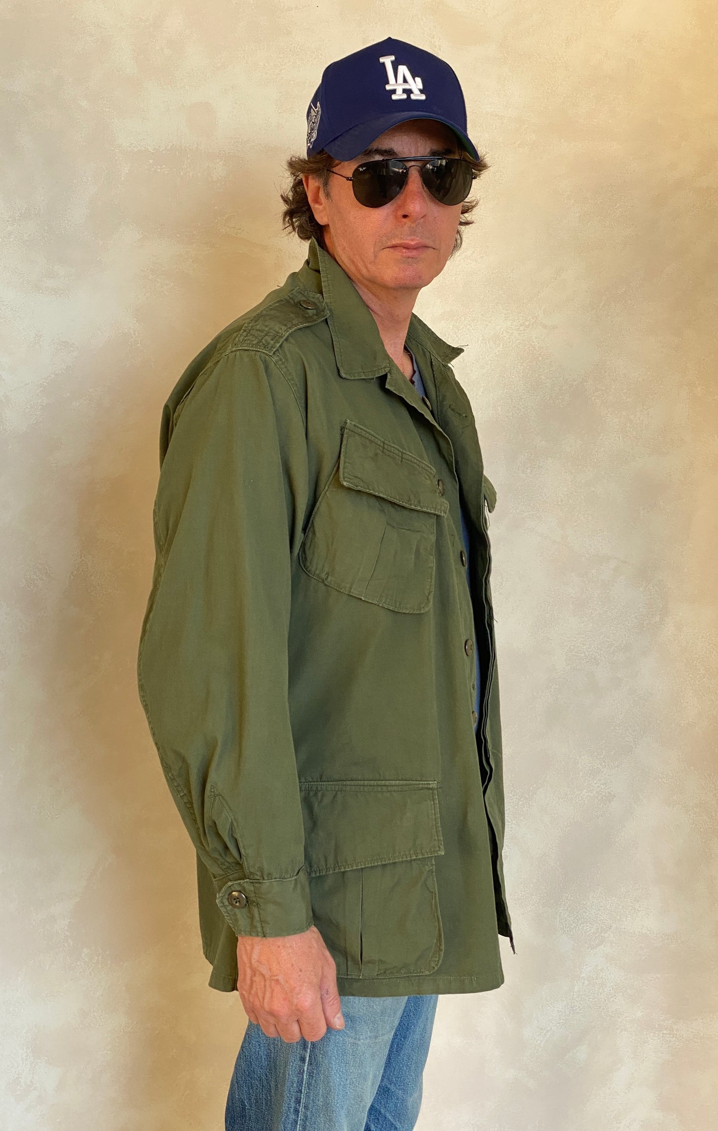 Med reg. Authentic 1966 2nd Pattern US Army Vintage tropical Vietnam  jungle jacket.