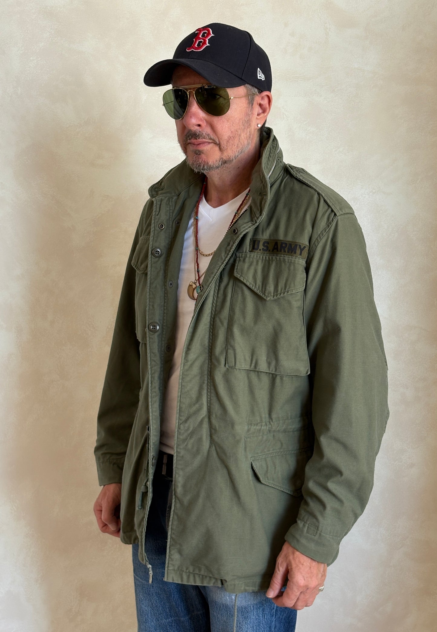 Small Long. Authentic Alpha Industries 1969 US Army M-65 Field Jacket – OG-107 – Vintage Military Issue
