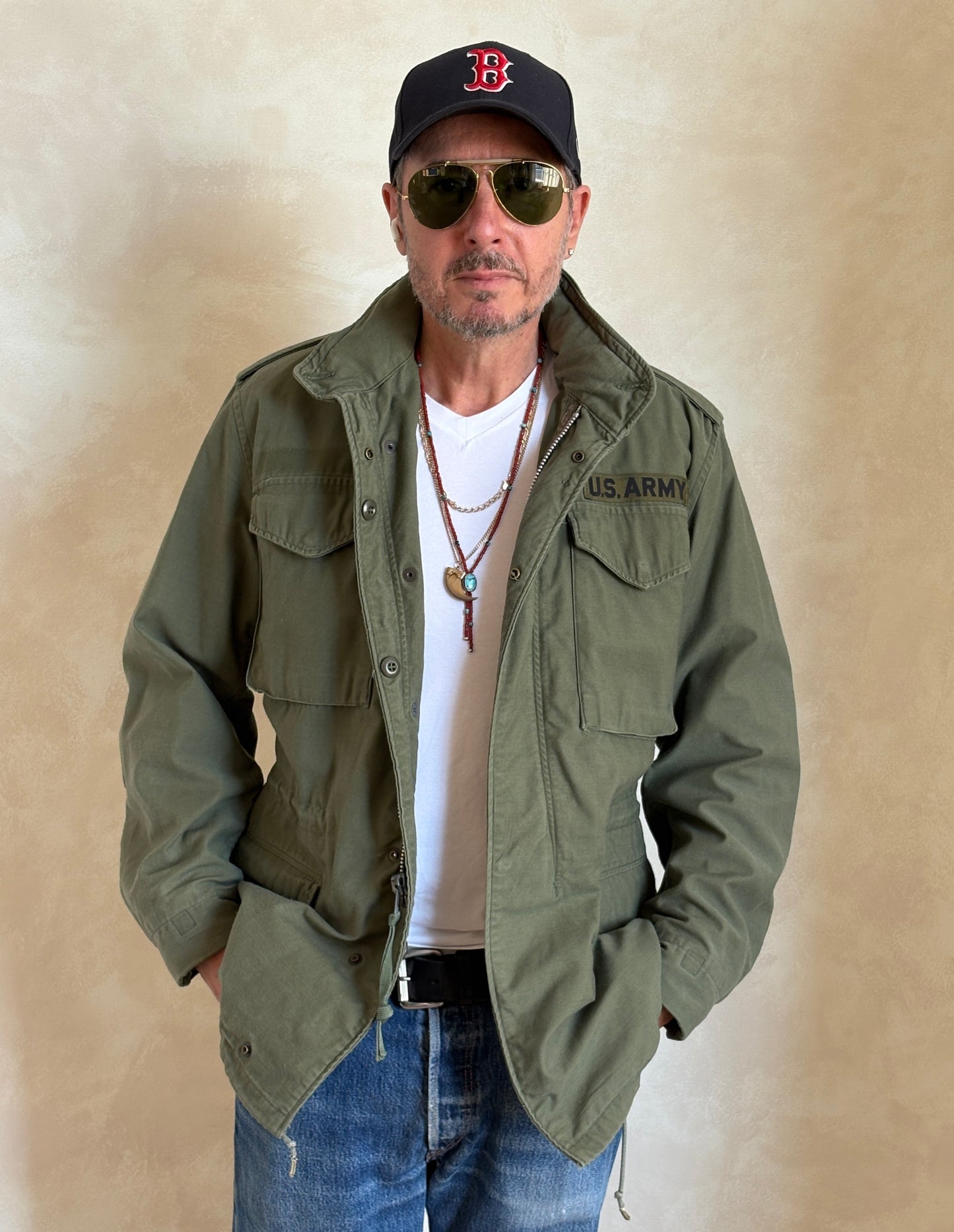 Small Long. Authentic Alpha Industries 1969 US Army M-65 Field Jacket – OG-107 – Vintage Military Issue