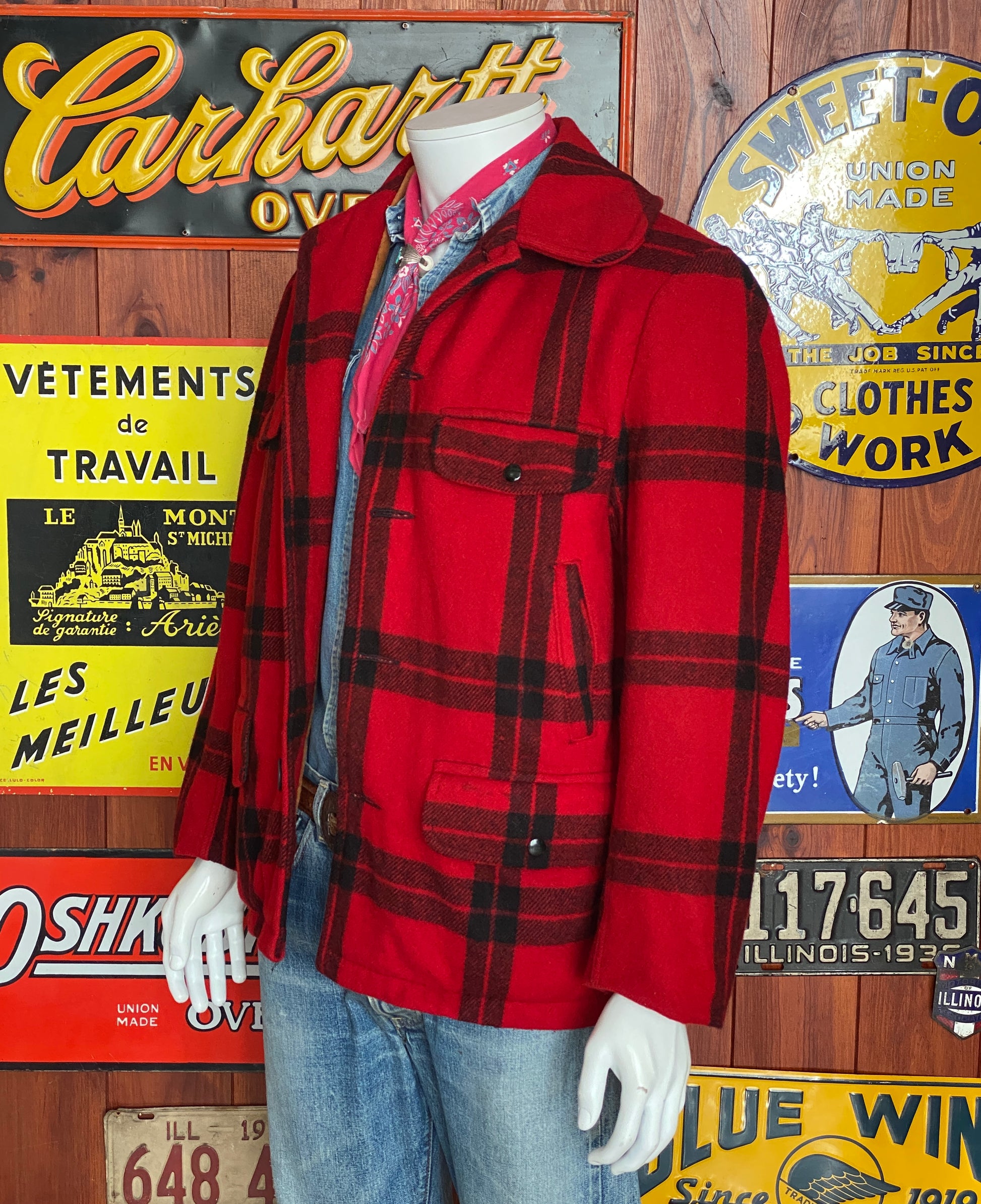 Size 40US / 50EU Vintage 60s Carter Wool Hunting Jacket - Classic Outdoor Collectible