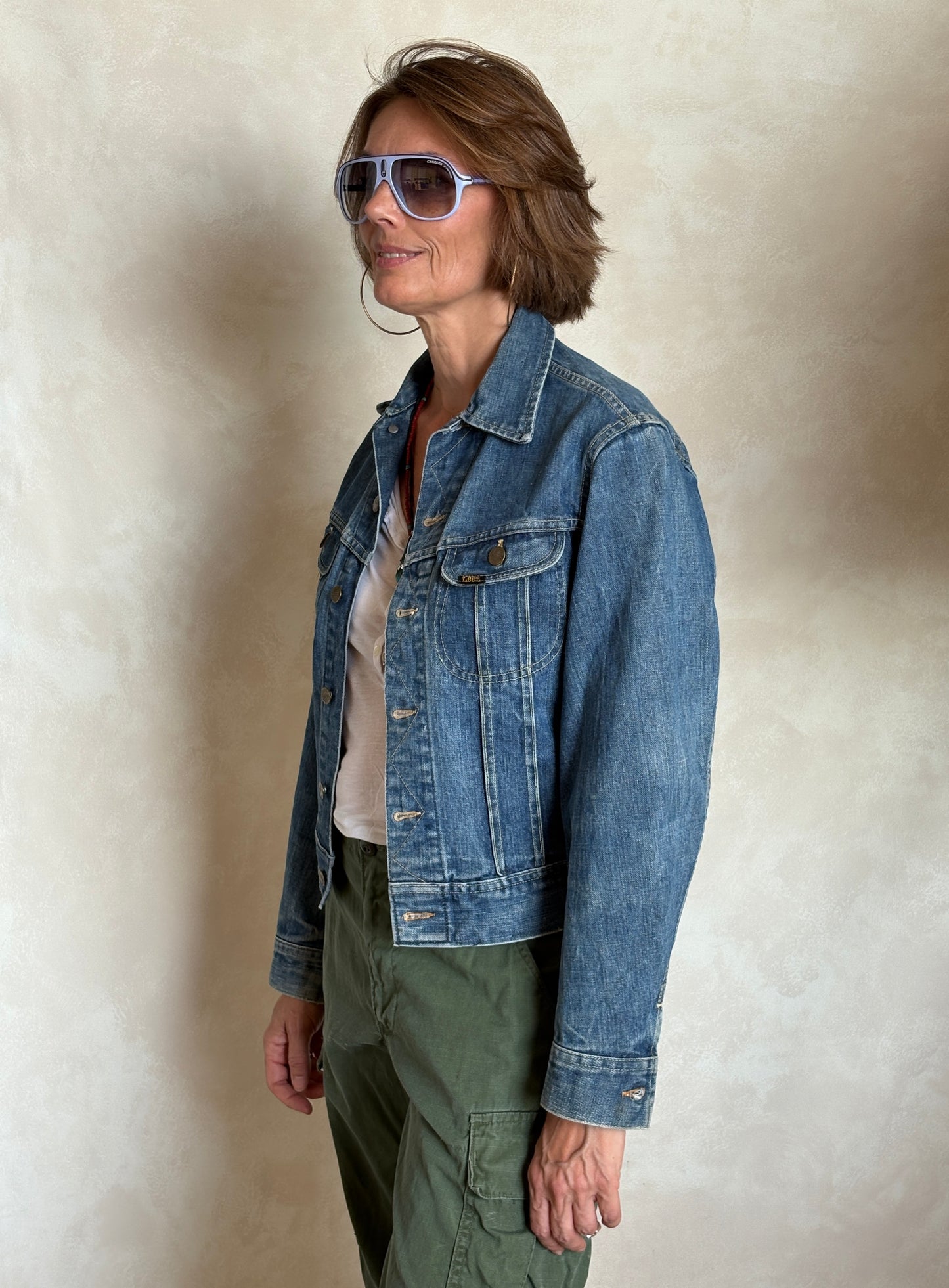 Size 34US / 44EU .Vintage 70s Lee Denim Jacket – Union Made – 2 Pockets – Made in USA