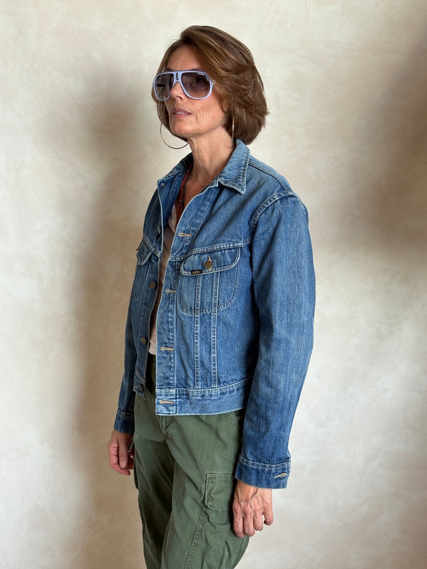 Size youth 20.  Vintage 80s Lee Denim Jacket – 2 Pockets – Made in USA USA