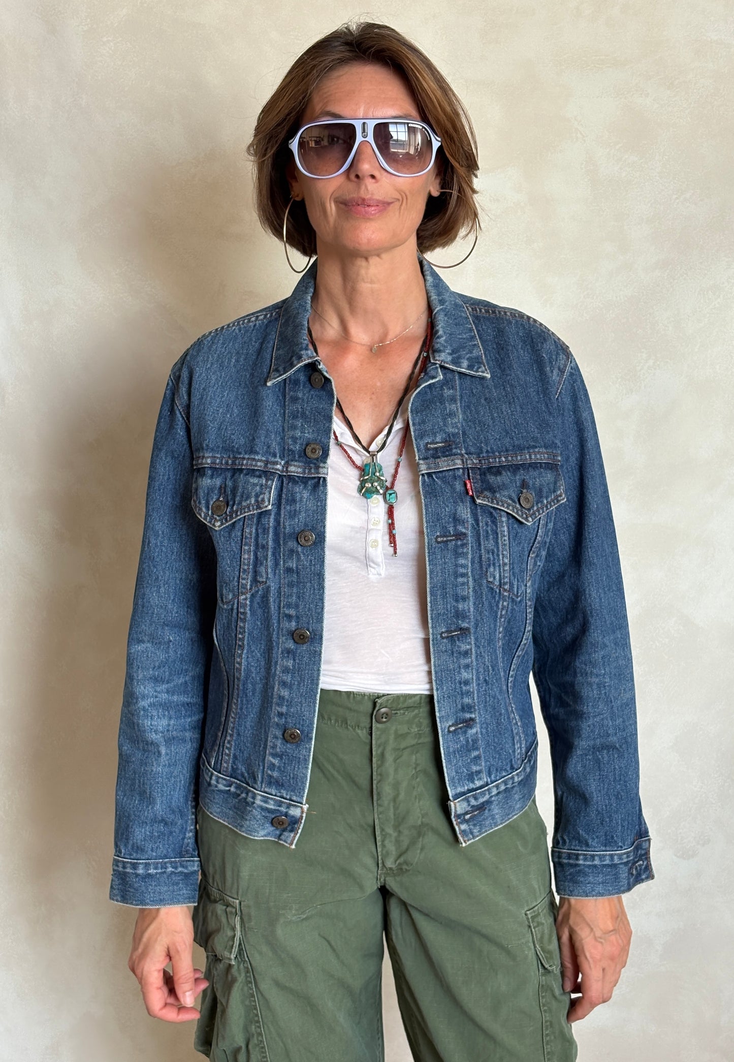 Size 38US/48EU .Vintage 70s Levi’s Denim Jacket – 2 Pockets – Made in USA