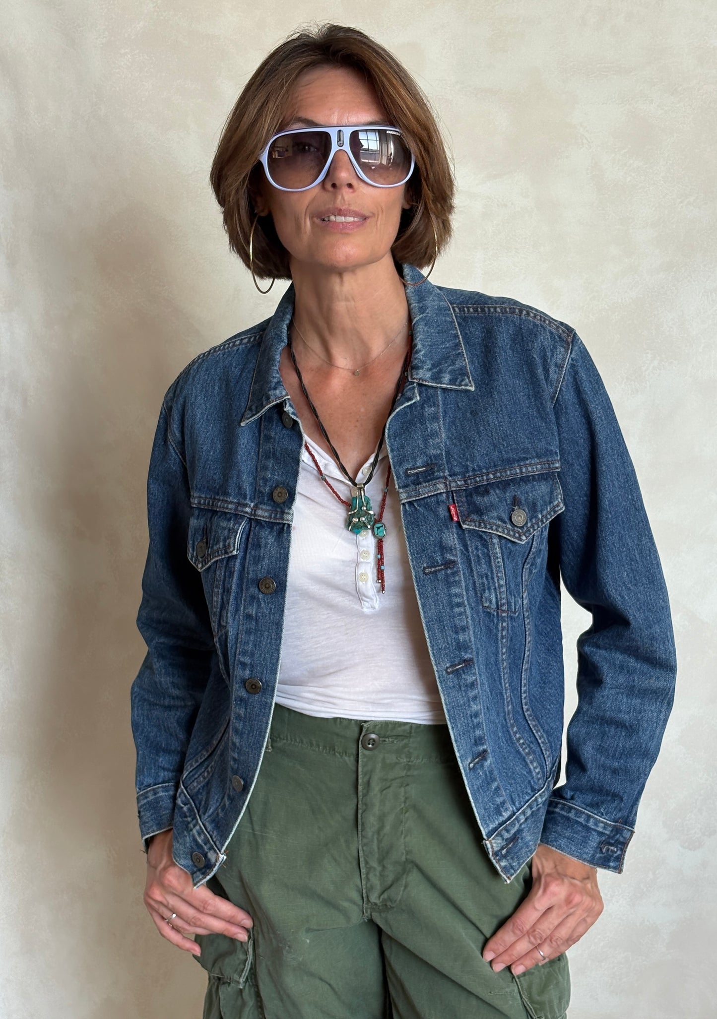 Size 38US/48EU .Vintage 70s Levi’s Denim Jacket – 2 Pockets – Made in USA