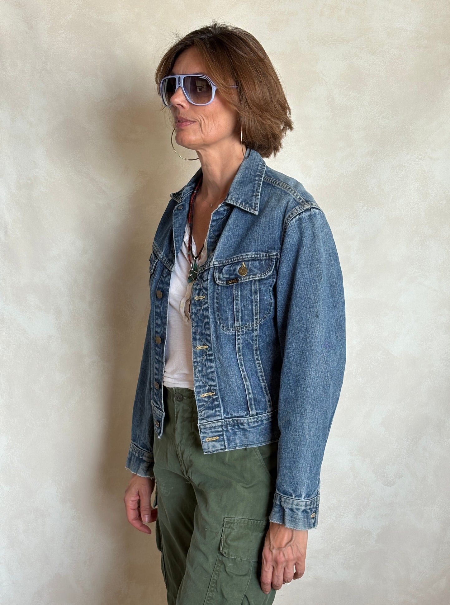 Size 36US / 46EU. Vintage 70s Lee Union Made Denim Shirt – 2 Pockets – Made in USA