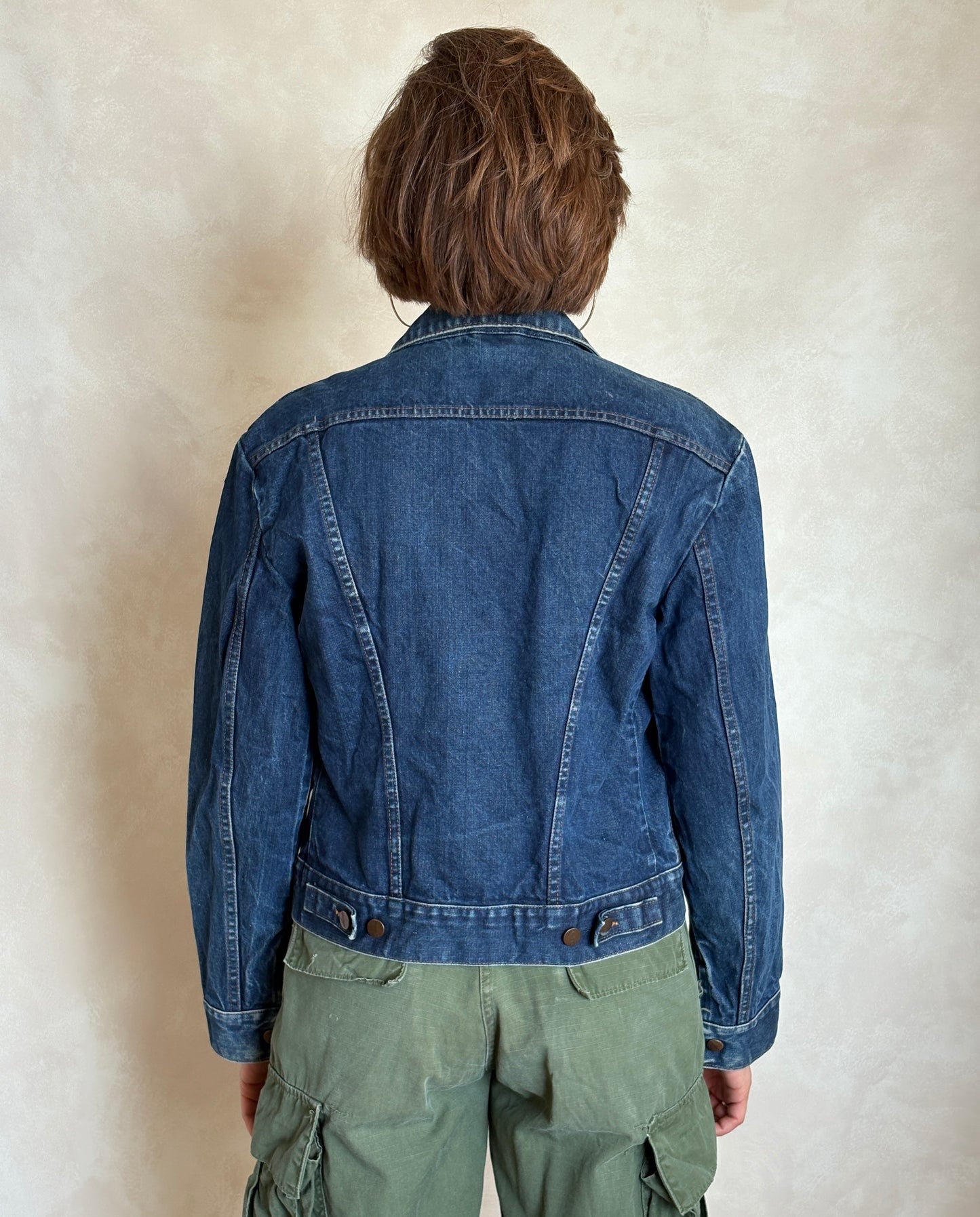 Size 38US . Vintage 90s Wrangler Denim Jacket – 4 Pockets – Made in Malta
