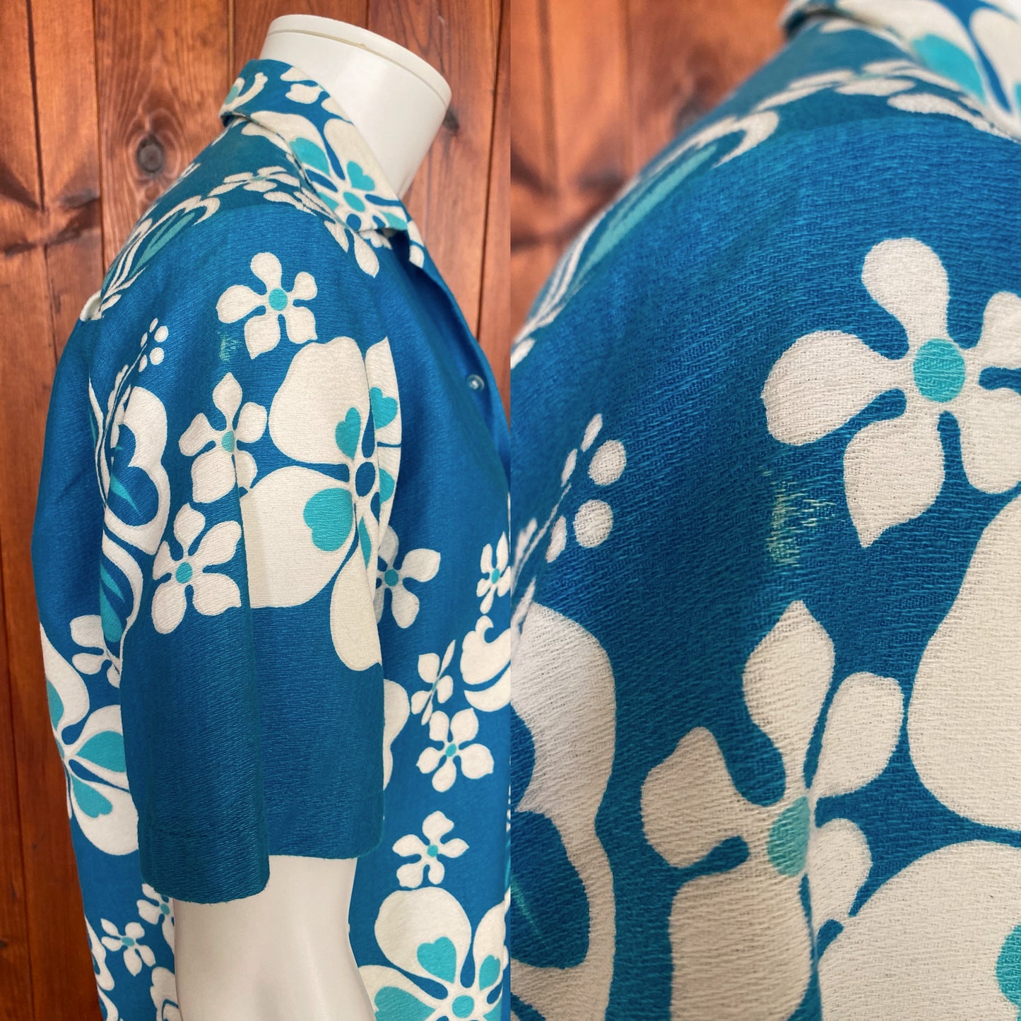 Size M. Vintage 780s Hawaiian cotton shirt made In Hawaii