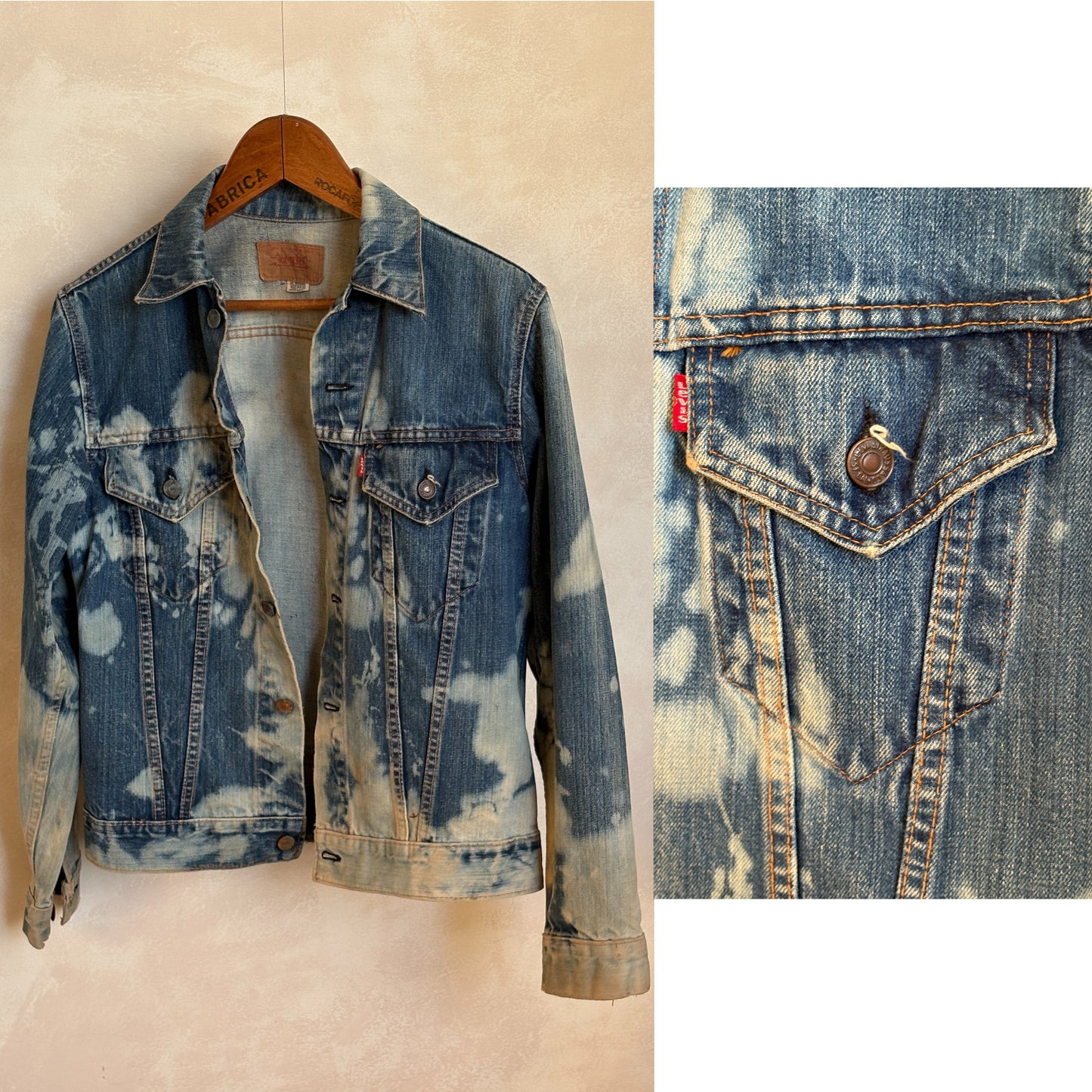 Size 38US / 48EU. Vintage 70s Levi’s Denim Jacket – 2 Pockets – Made in USA