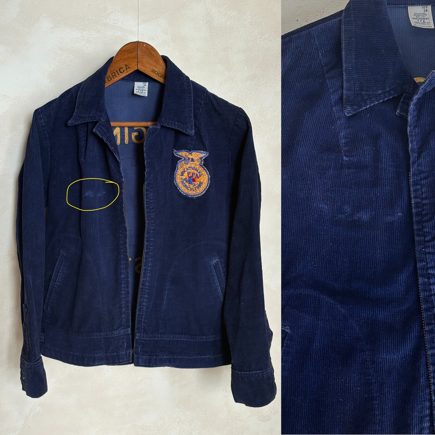 Size 38US / 48EU. Vintage Virginia Future farmer of America  jacket. Made in USA