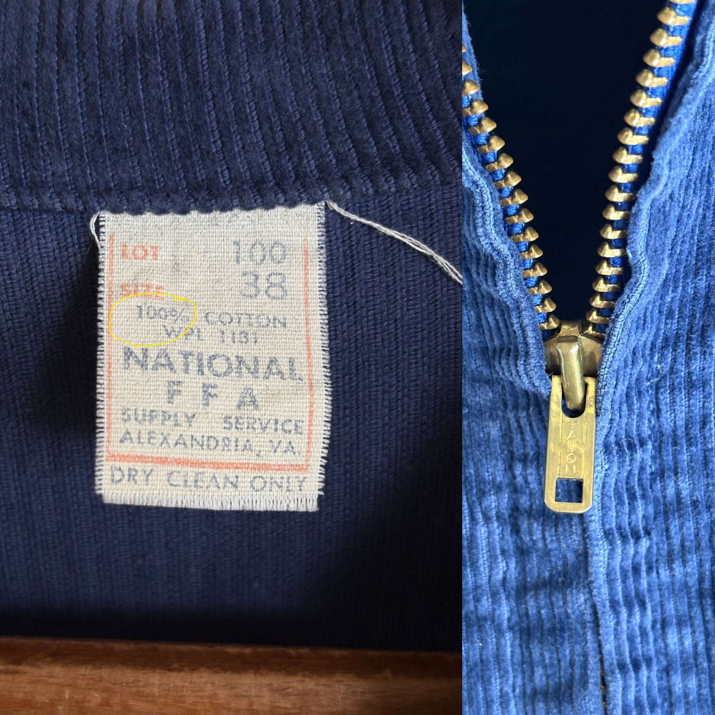 Size 38US / 48EU. Vintage 70s  Illinois Future farmer of America  jacket. Made in USA