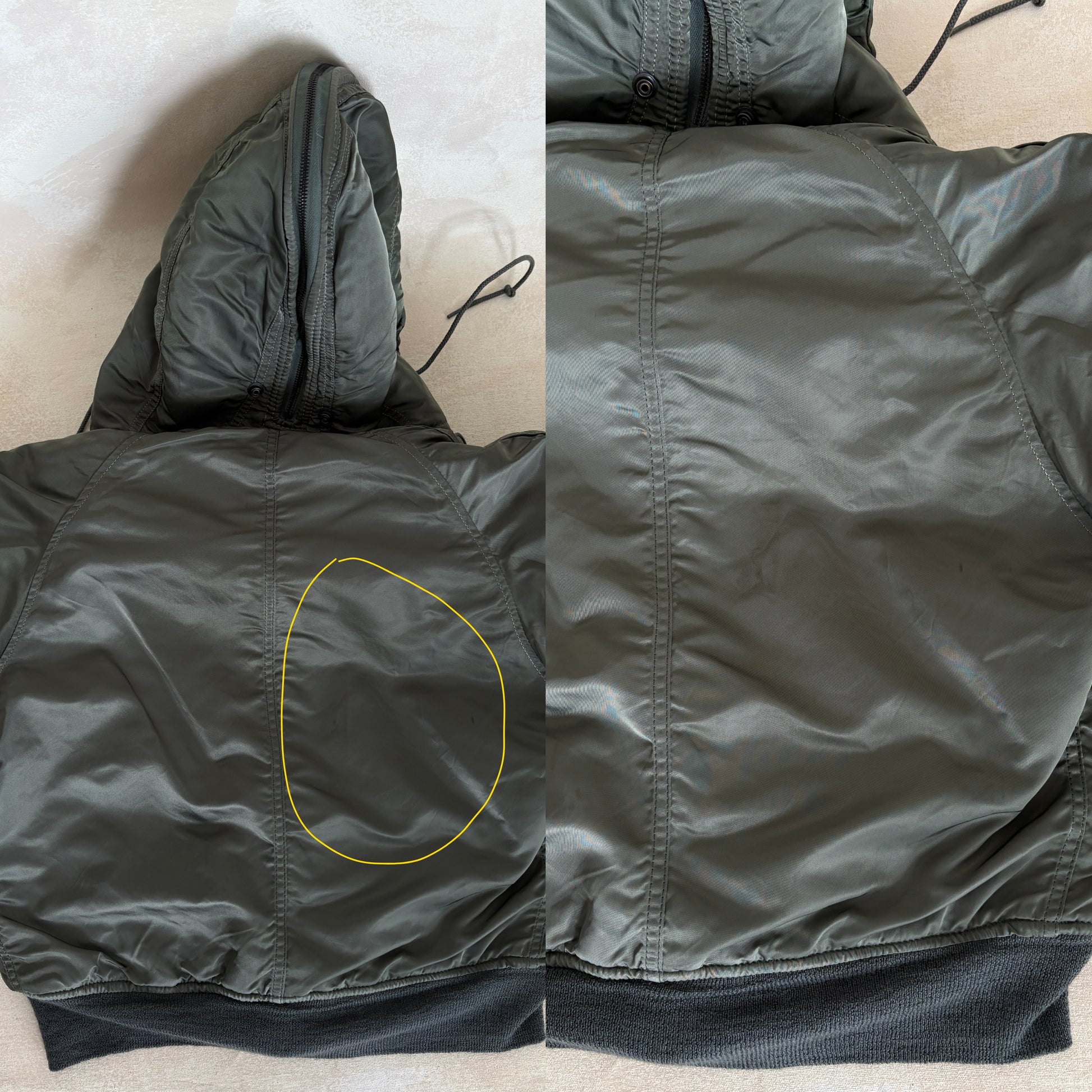 Small . Authentic 1986 US Air force Alpha Industries N2B flyer jacket Made in USA - USA Vintage Bcn