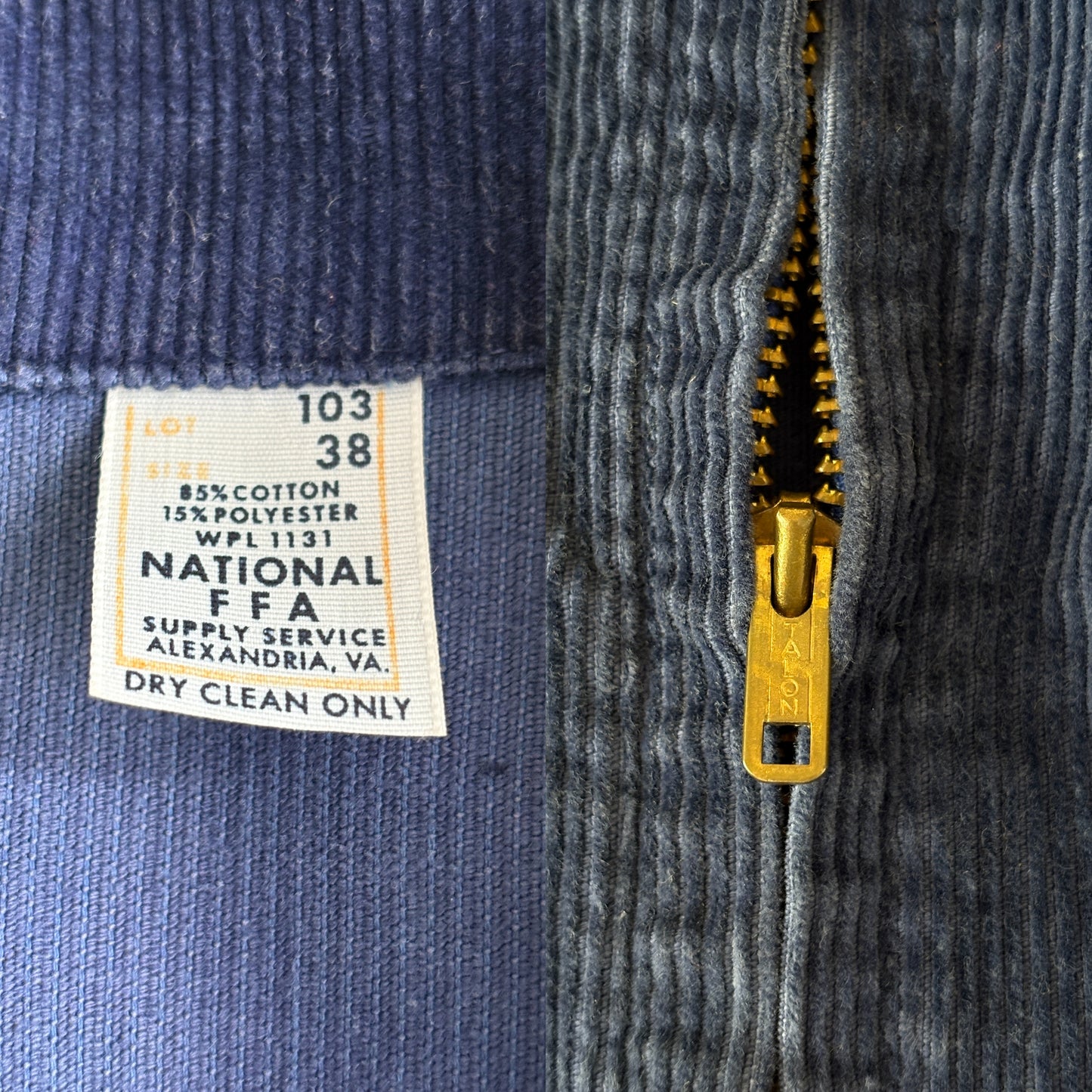 Size 38US / 48EU. Vintage Virginia Future farmer of America  jacket. Made in USA