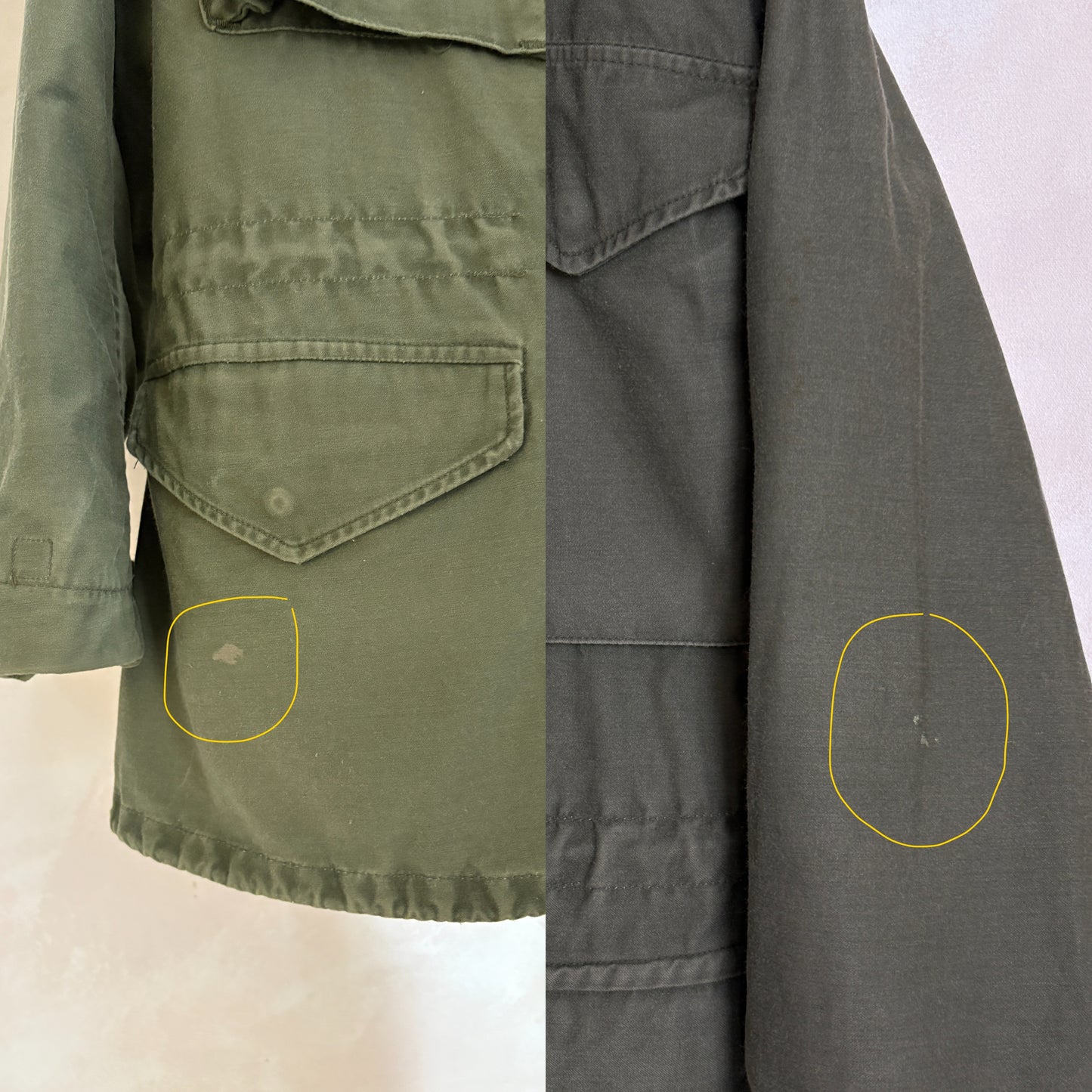 X Small Reg. Authentic 1980 US Army M-65 field jacket Military