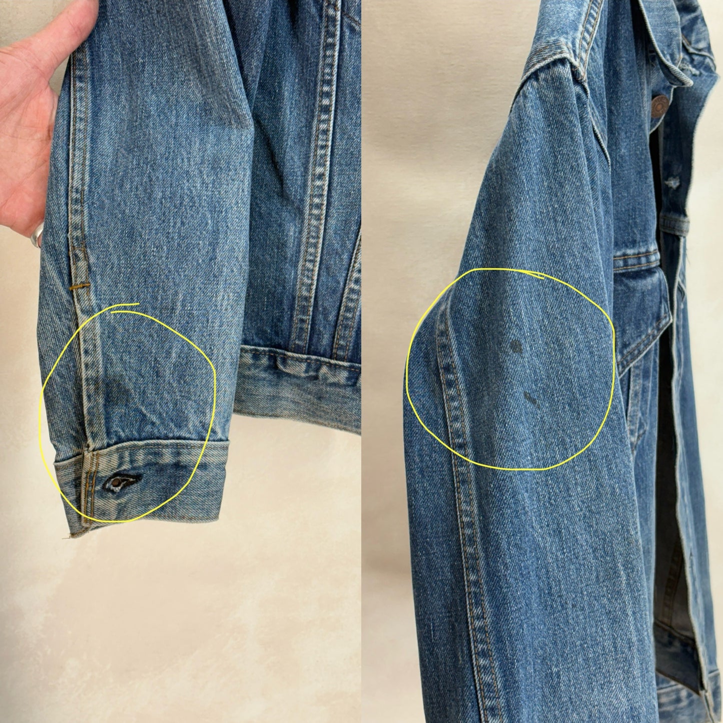 Size 38US / 48EU. Vintage 70/80s 70506 Levis 2 pocket jacket  Made in USA