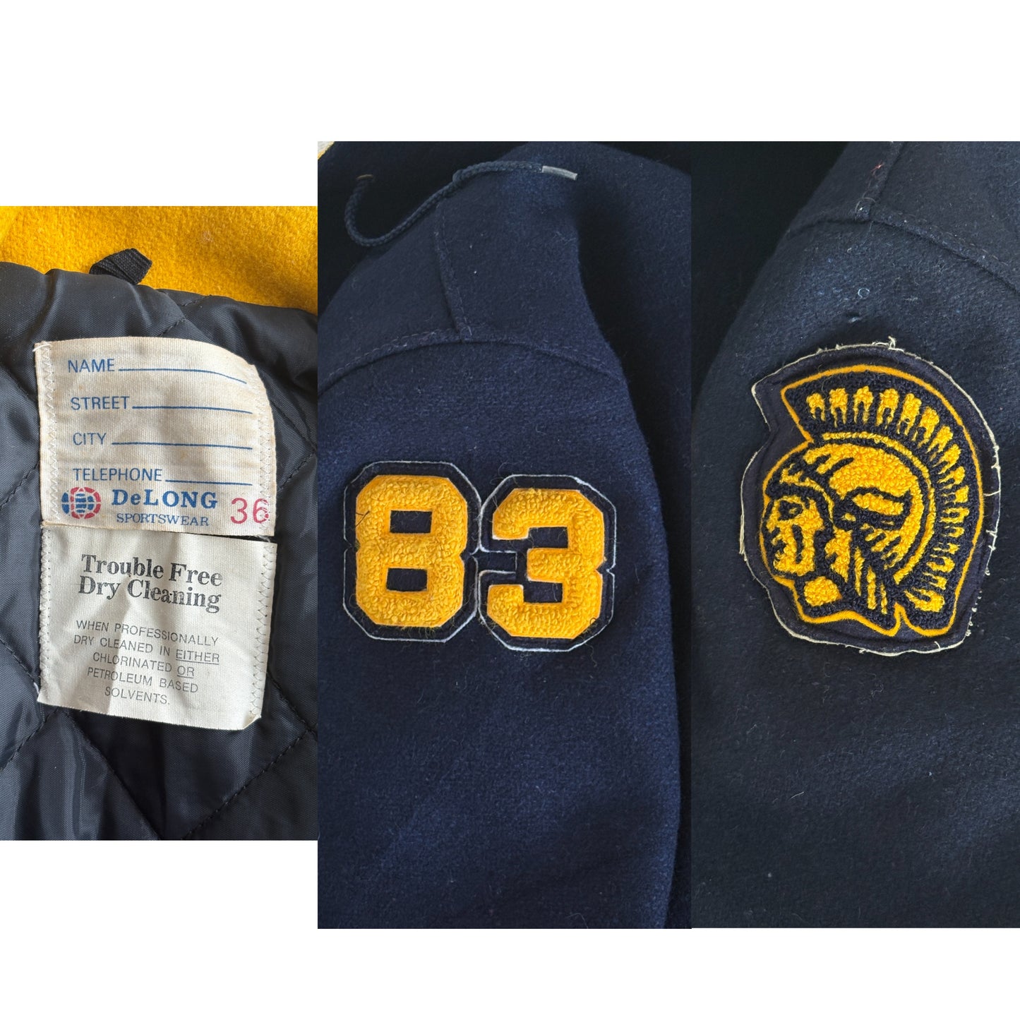 Large. Vintage 60s Varsity wool and leather jacket Made in USA
