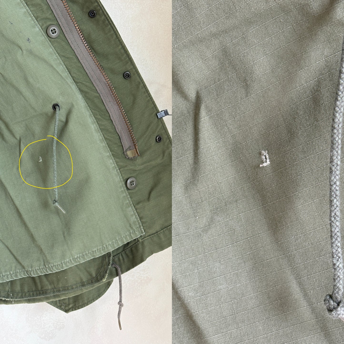 X Small Short. Authentic 1982 US Army M-65 field jacket Military