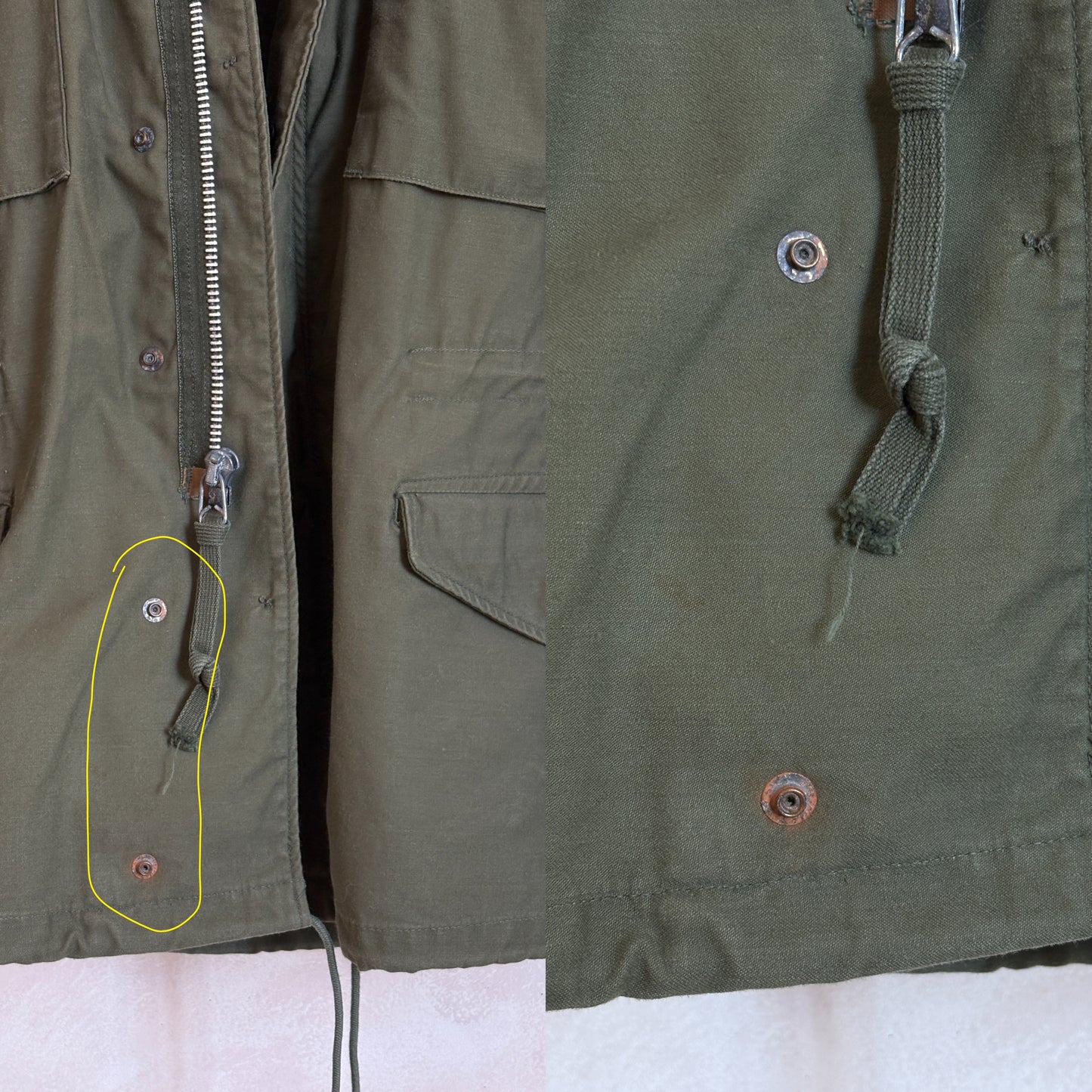 Med Reg. Authentic Alpha Industries 1969 US Army M-65 Field Jacket – OG-107 – Vintage Military Issue