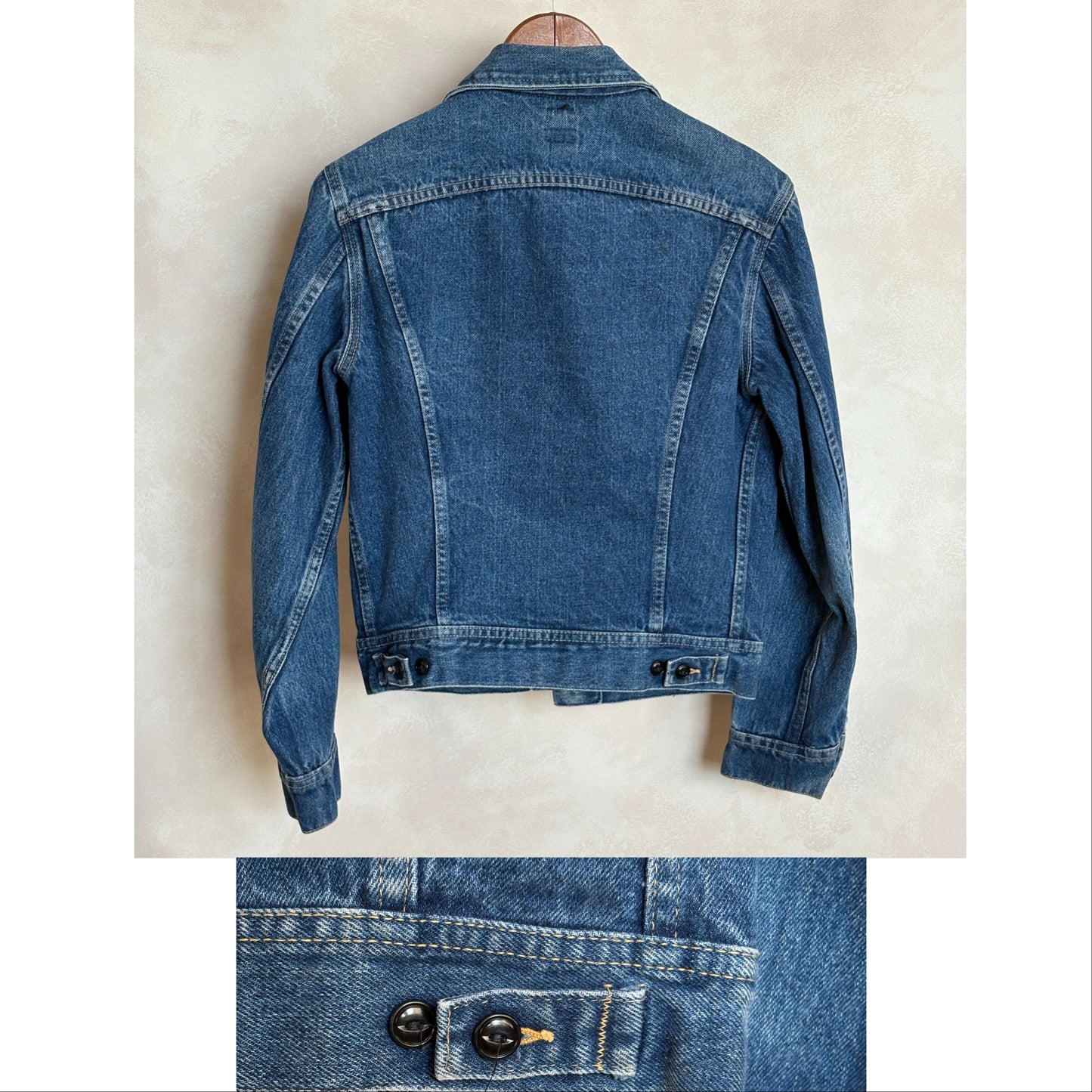 Size 36US / 46EU .Vintage 80s Lee Denim Jacket – 4 Pockets – Made in USA