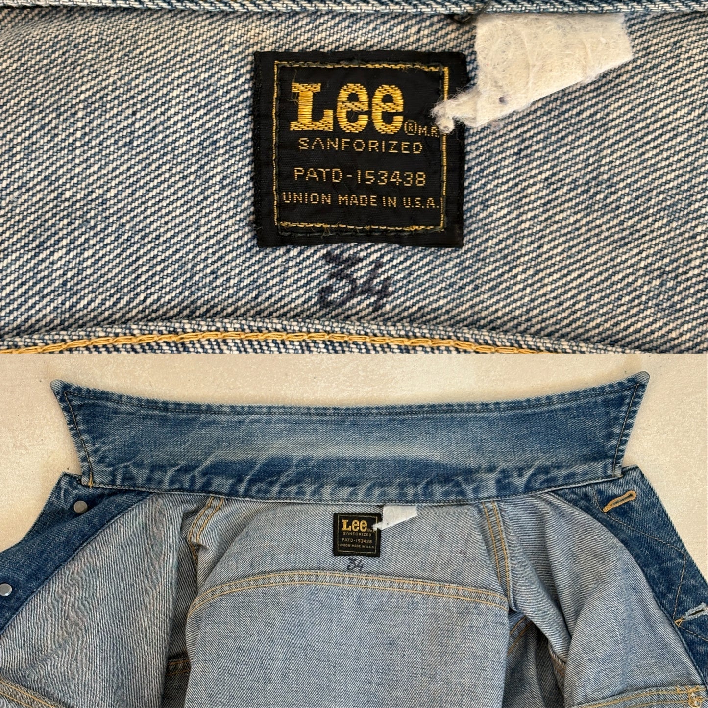 Size 36US / 46EU .Vintage 80s Lee 2 pockets made in USA