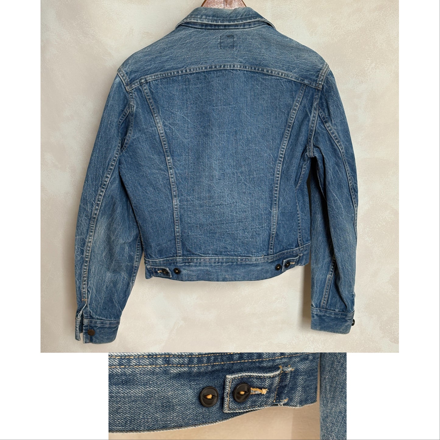 Size: 36US / 46EU Vintage 70s Lee Union Made Denim Shirt – 2 Pockets – Made in USA