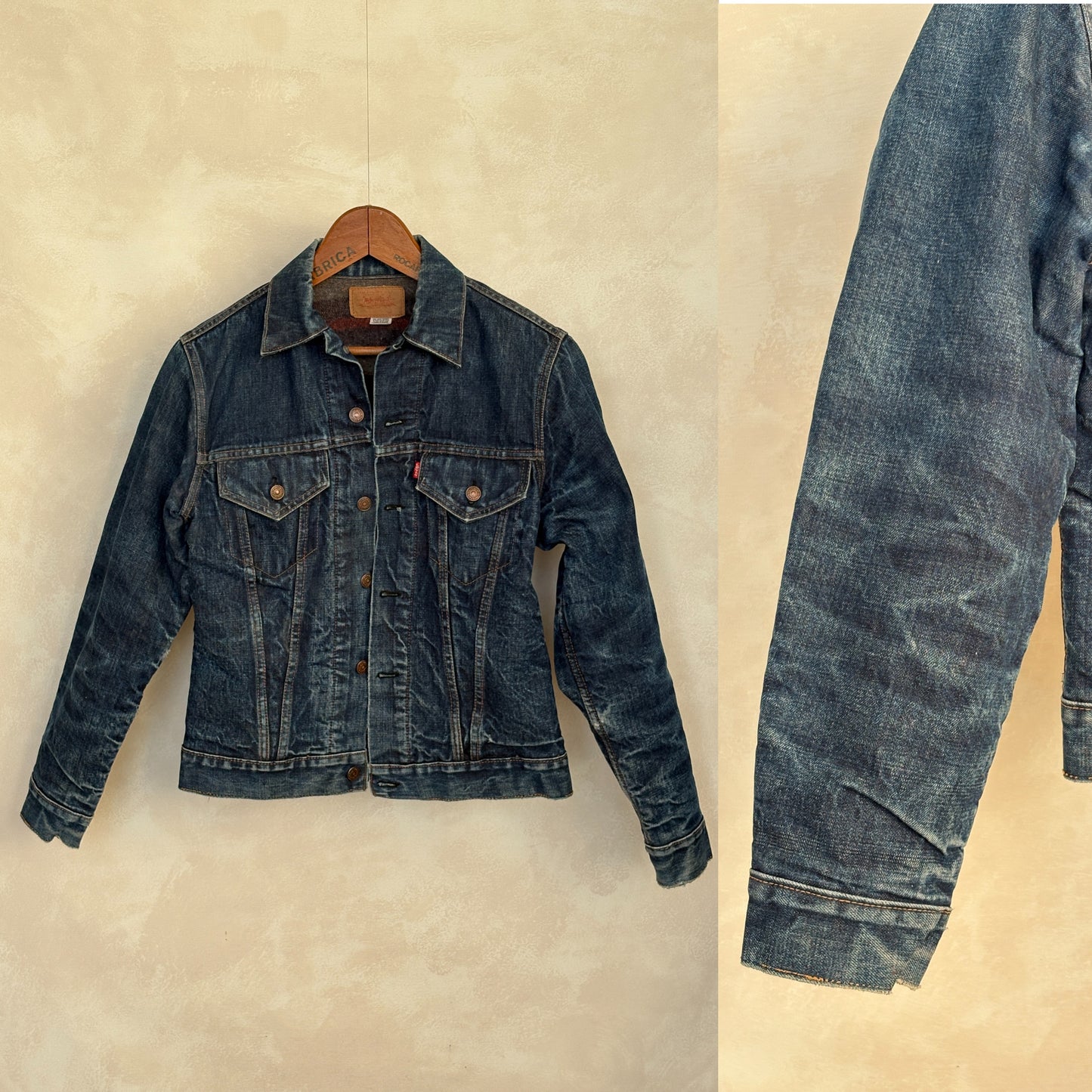 Size 38US / 48EU. Levis 70505 –  Vintage Early 70s 2 pocket Levi’s lined Denim Jacket 70505 – Single Stitch, Made in USA