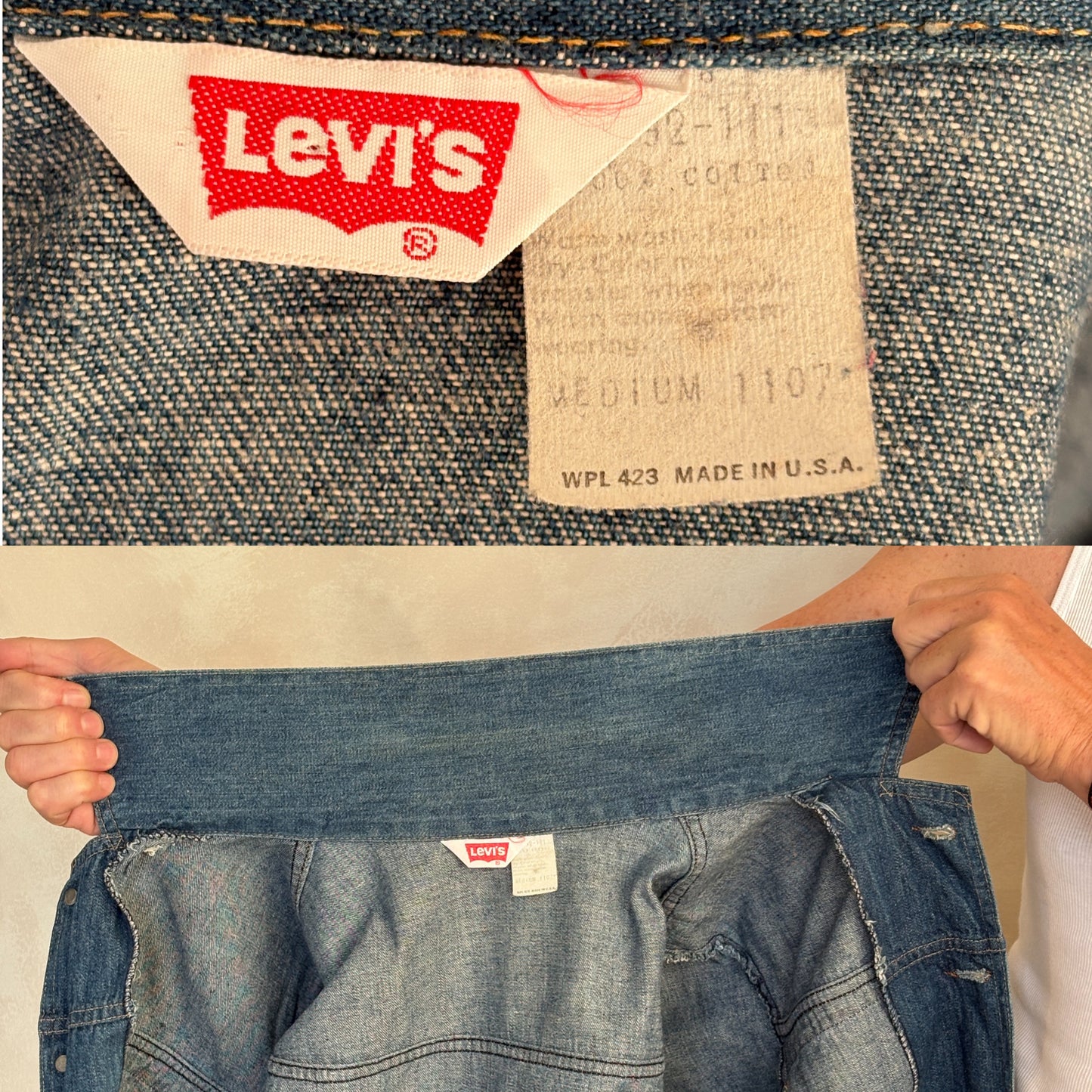 Size Med. Levis Vintage 70s light denim Jacket – Made in USA