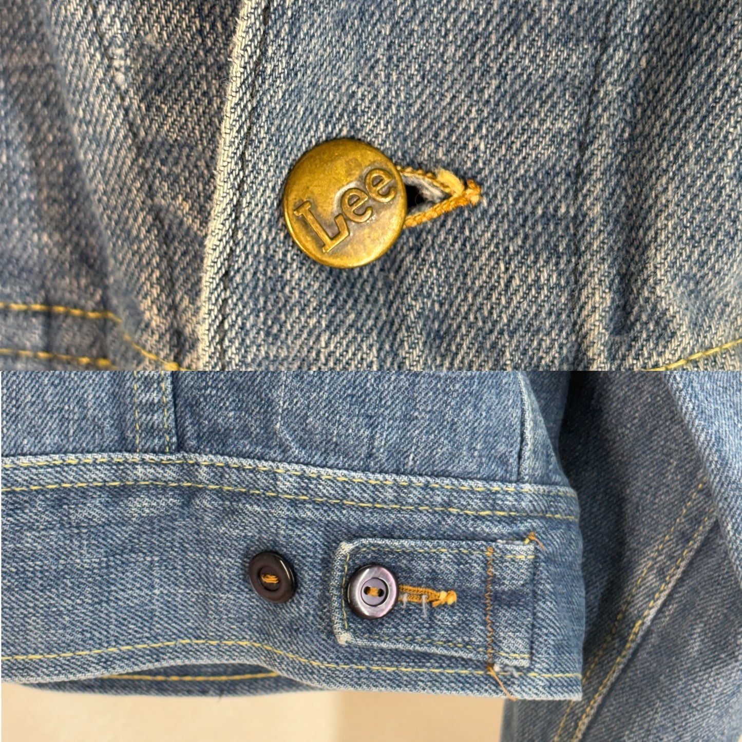 Size 40US / 50EU. Vintage 1980s Lee Denim Jacket – 2 Chest Pockets – Made in USA