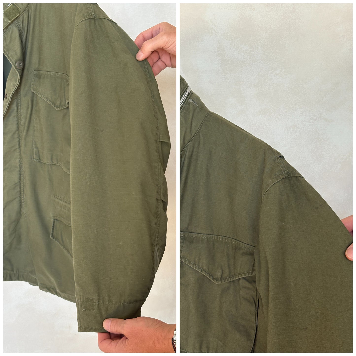 Small Reg. Rare Authentic 1965 first model  US M-65 field jacket Military