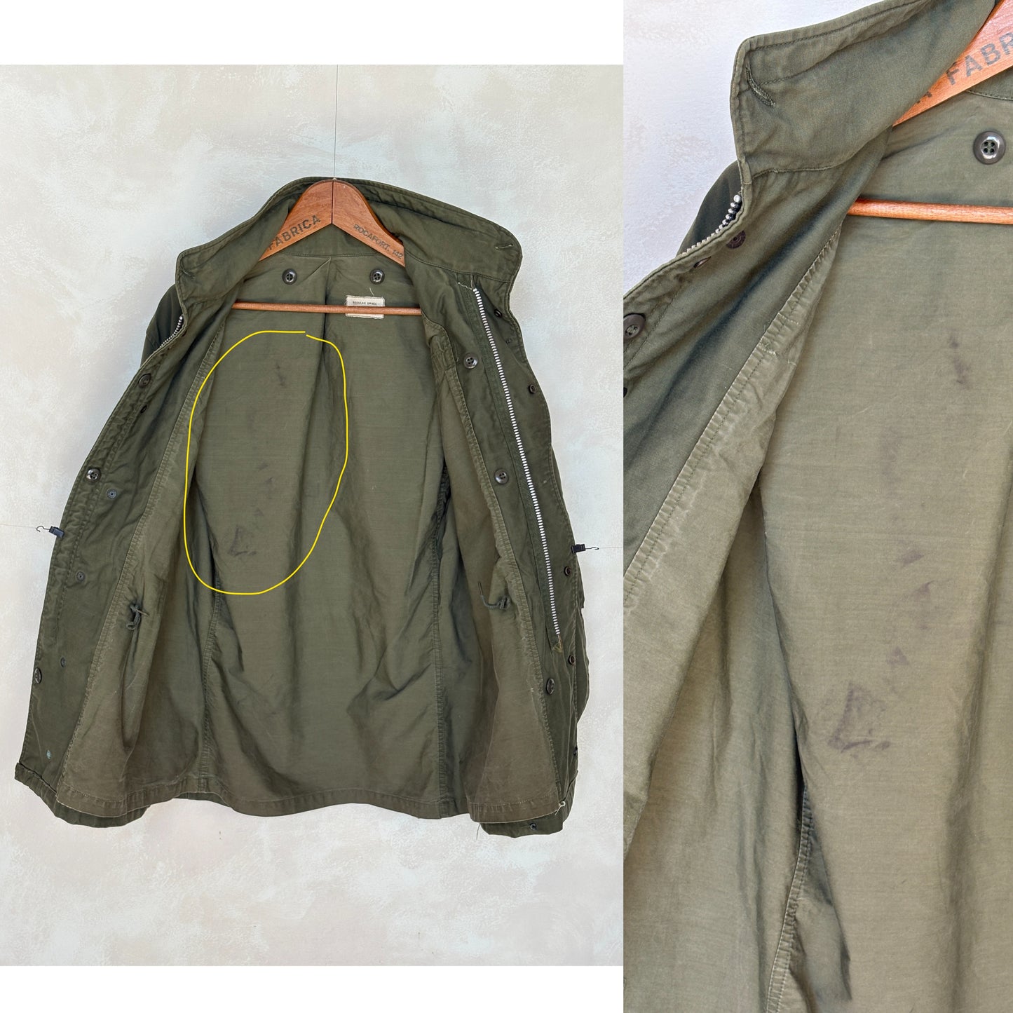 Small Reg. Authentic USMC 1967 US M-65 field jacket Military