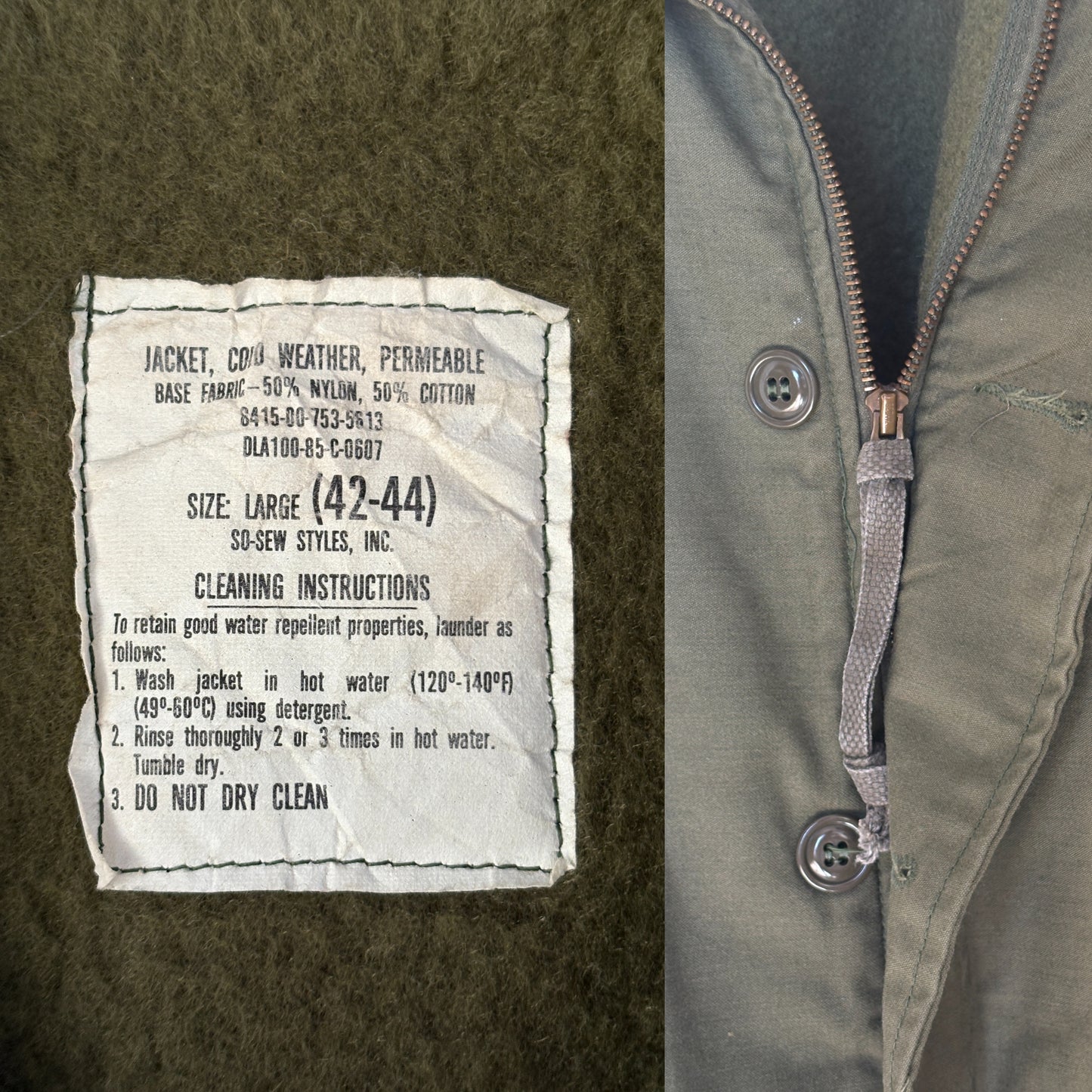 Large . Authentic 1985 USN A-2 deck jacket US Navy