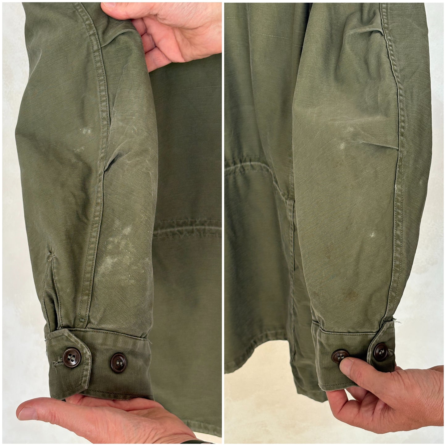 Med Long. Authentic 5th Army Vintage US Army M-51 OG-107 jacket. Military