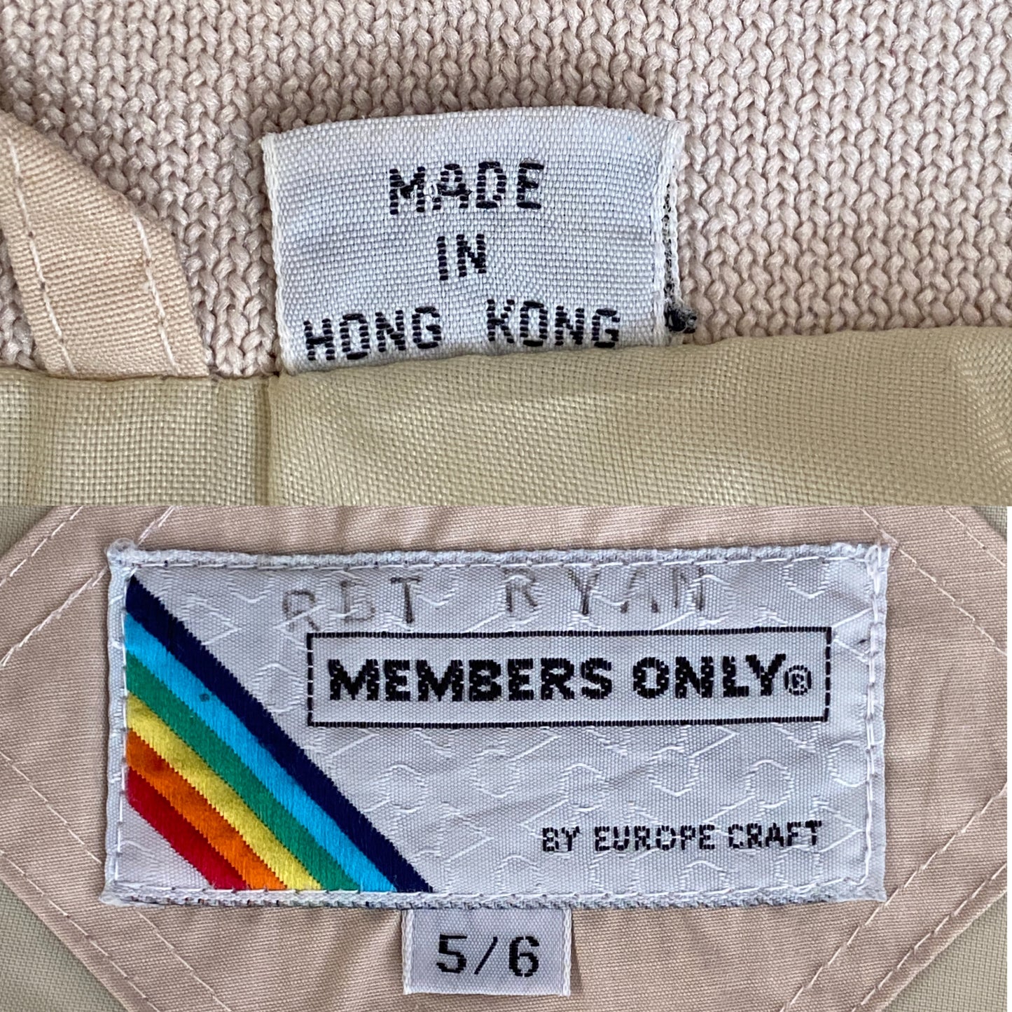 Size 5/6 US Vintage 80s members Only cotton jacket