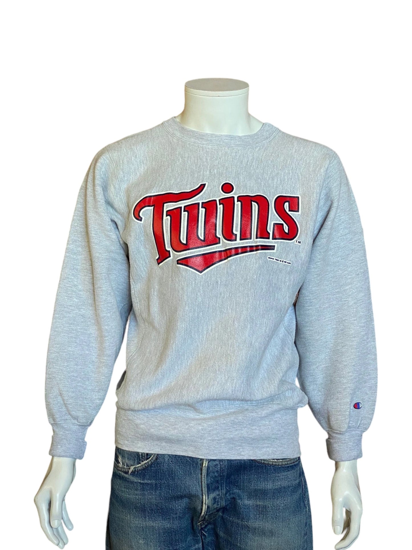 Vintage 90s Twins Reverse Weave Champion Sweatshirt - Size M | Made in USA