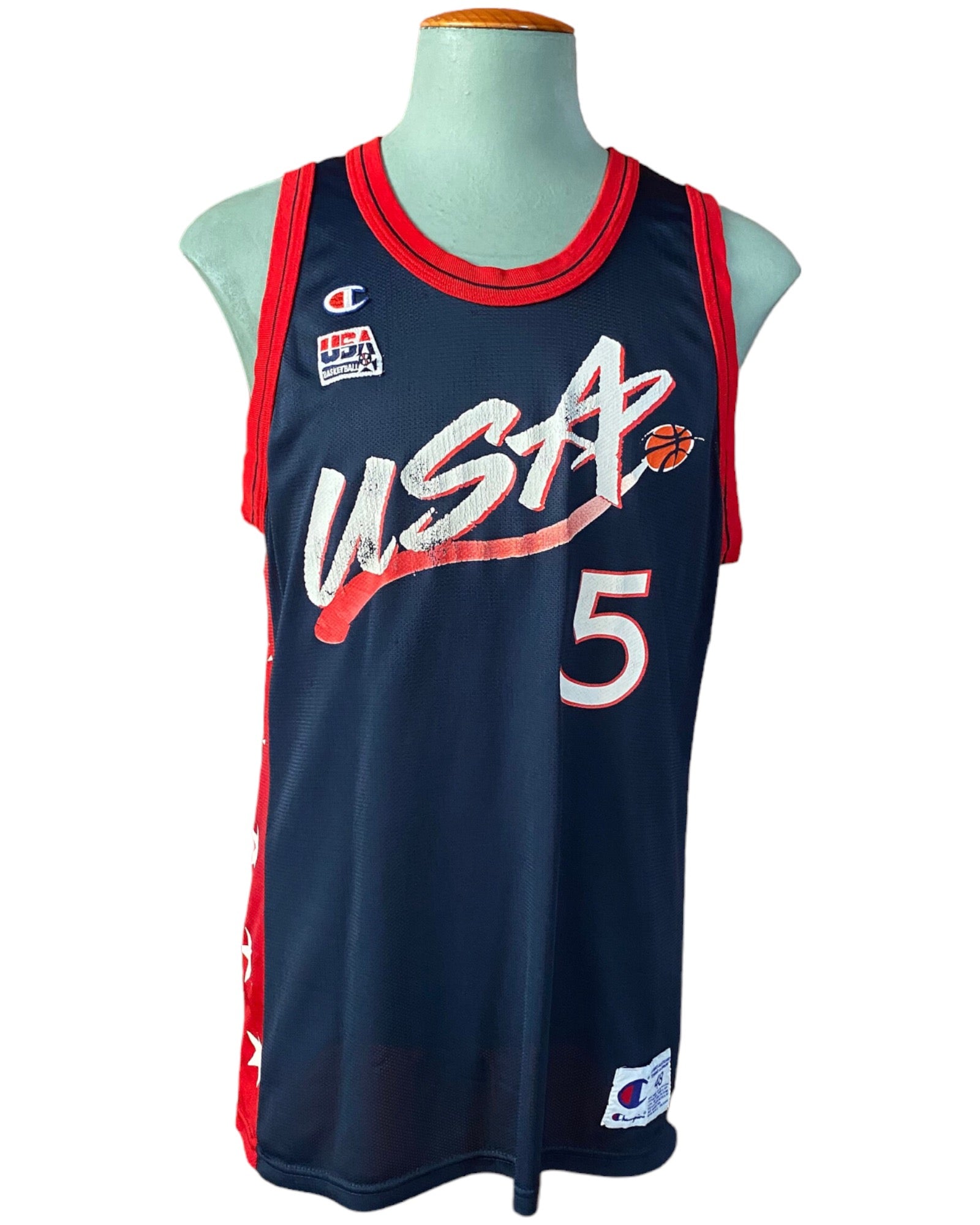 Vintage 90s USA Team Champion NBA jersey, Size 48, Hill #05