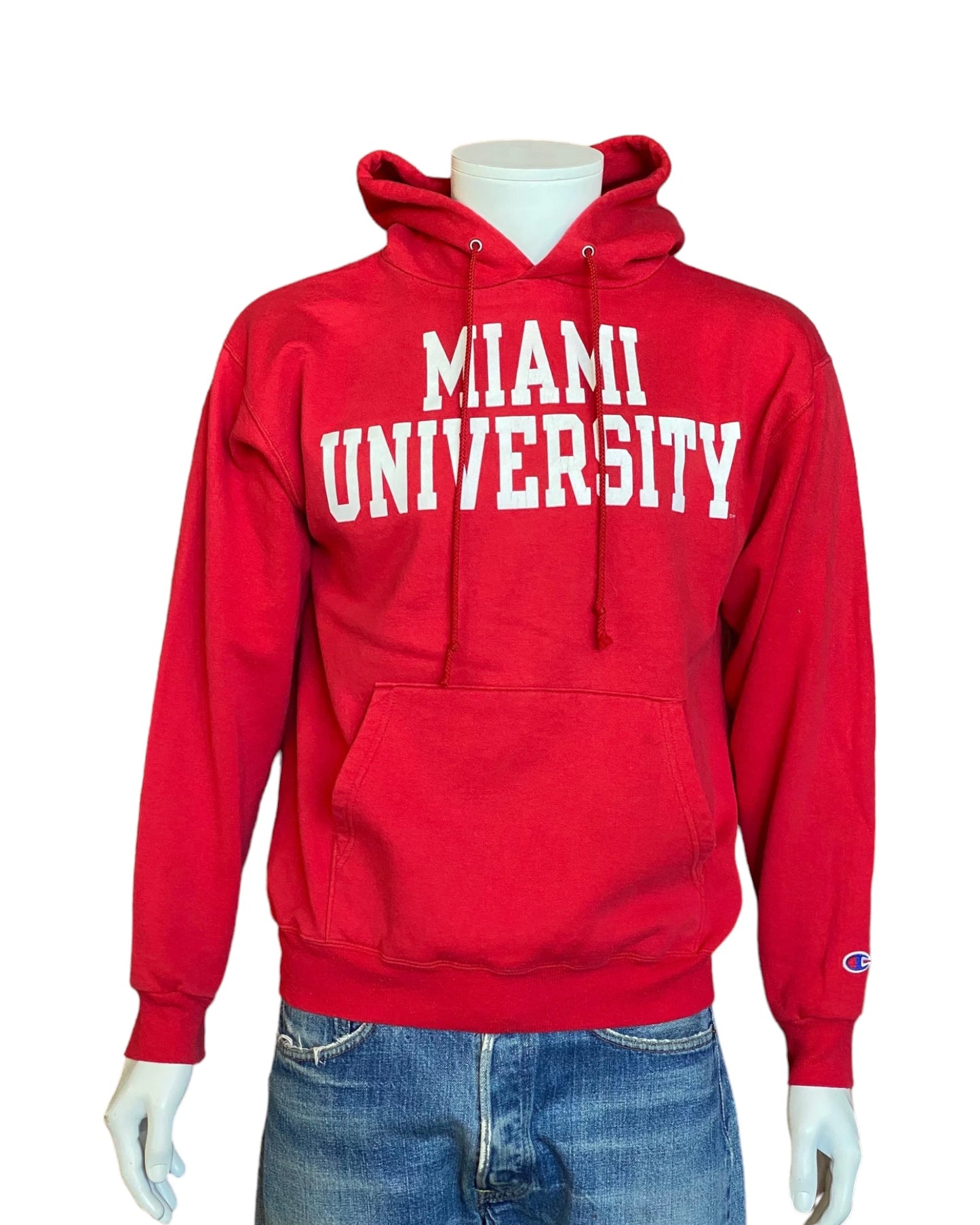 Vintage 90s Champion Miami University Hooded Sweatshirt - Size M | USA Vintage BCN