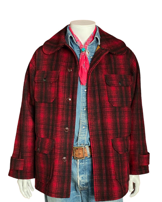 Vintage 60s Woolrich Plaid Wool Hunting Jacket - Size 46 (56 Euro) | Classic Style