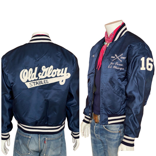 Vintage 1987 Baseball Satin Jacket - Size L | Made in USA Authenticity