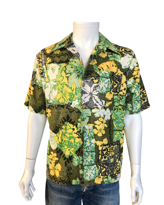 Size L Vintage 60s Hawaiian Cotton Shirt by Jantzen | Retro Aloha Style