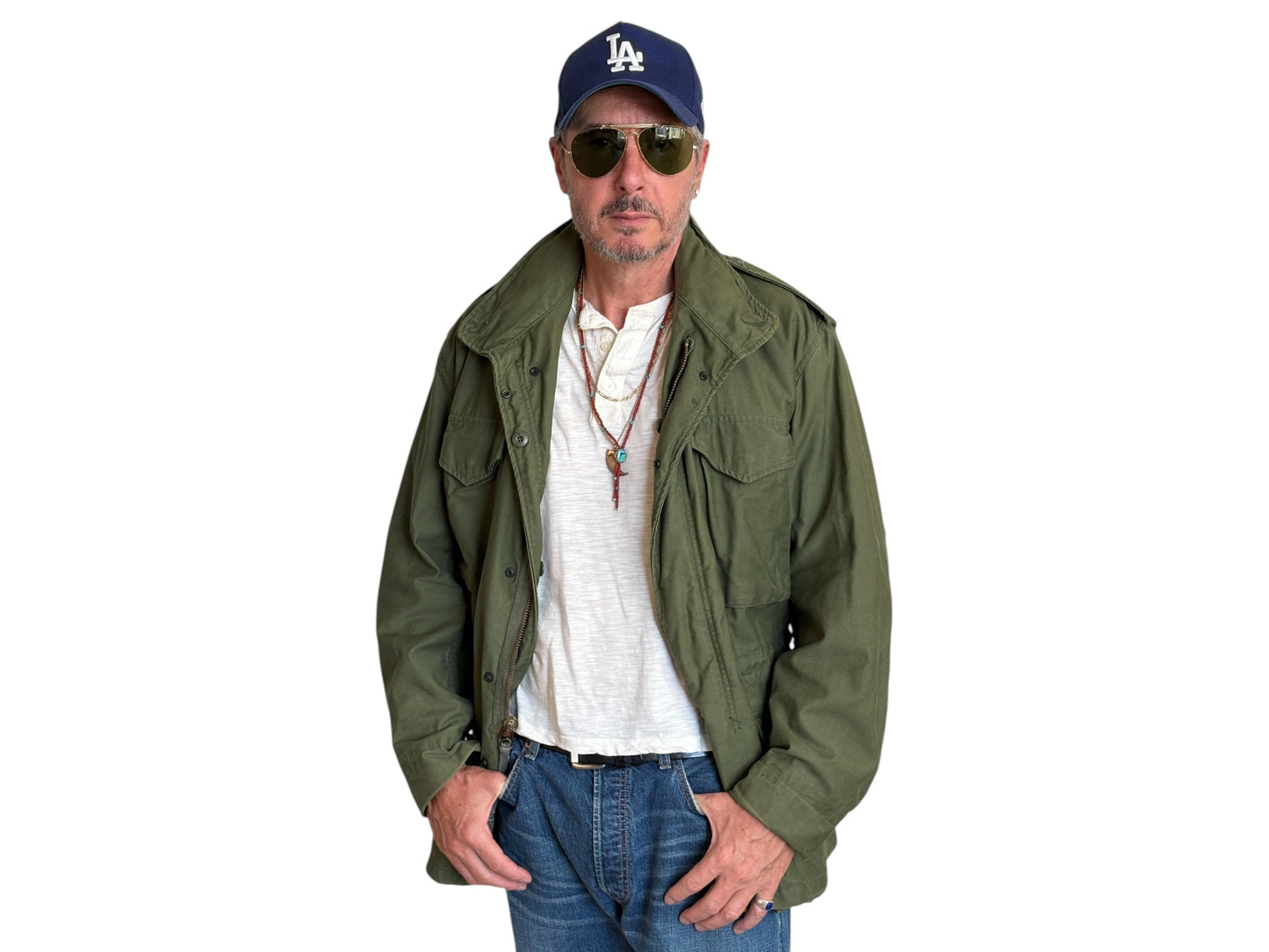 Medium Reg. Authentic 1980 US Army M-65 field jacket Military- Made by John Ownbey