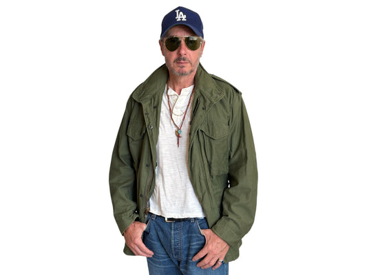 Medium Reg. Authentic 1980 US Army M-65 field jacket Military- Made by John Ownbey