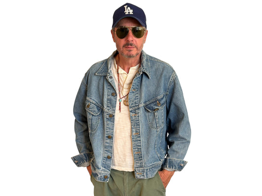 Size 50US XXL. Vintage 70s Lee Union Made Denim Shirt – 2 Pockets – Made in USA