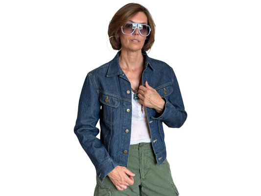 Size 36US / 46EU .Vintage 80s Lee Denim Jacket – 2 Pockets – Made in USA
