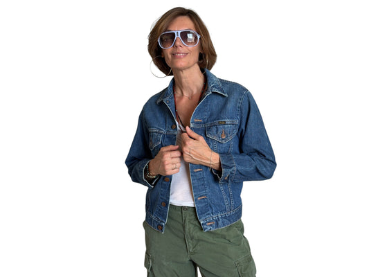Size 36US /46EU. Vintage 70s Wrangler Denim Jacket – 2 Pockets – Made in USA