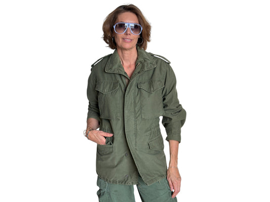X Small Reg. Authentic 1980 US Army M-65 field jacket Military