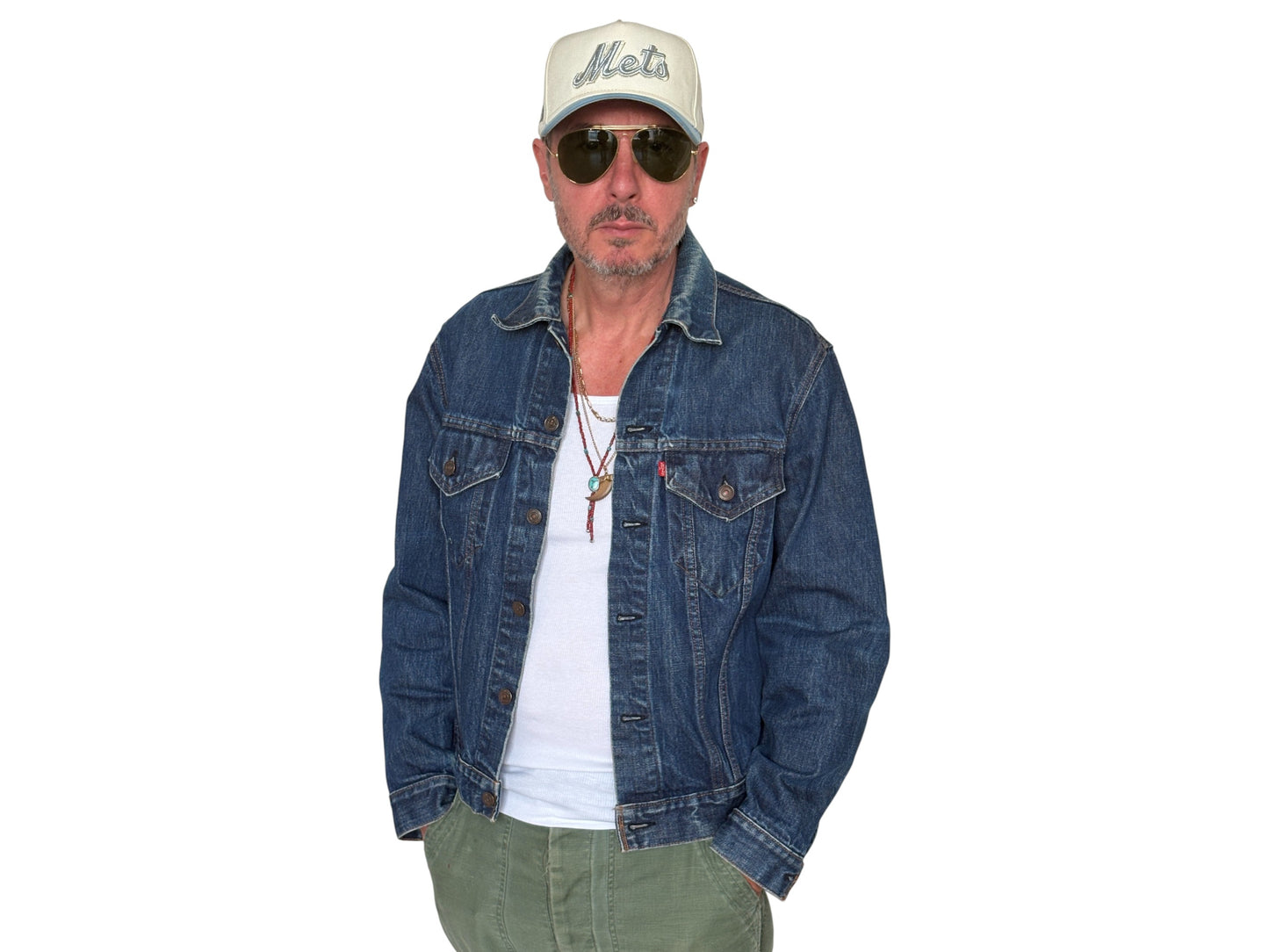 Size 42US / 52EU. Vintage 70s 2 pocket Levi’s Denim Jacket 70505 – Double Stitch, Made in USA