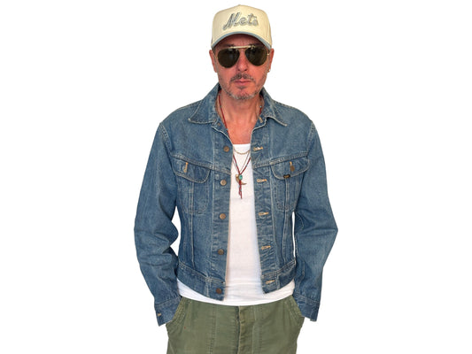 Size 40US / 50EU Vintage 80s Lee Union Made Denim Shirt – 2 Pockets – Made in USA
