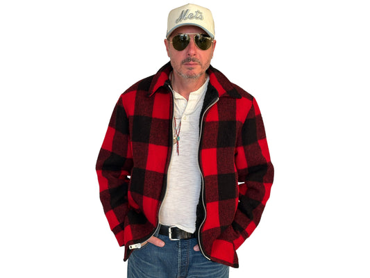 Large. Vintage Woolrich buffalo paid wool jacket