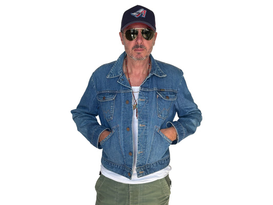 Size 44US / 54EU. Authentic 70s  Maverick denim Jacket – Made in USA