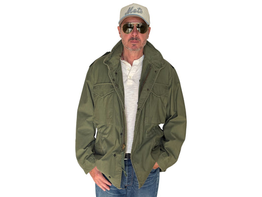 Large Reg. Authentic 1975 US army  M-65 field jacket Military